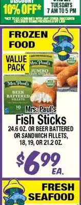 Western Beef Mrs. Paul's Fish Sticks offer