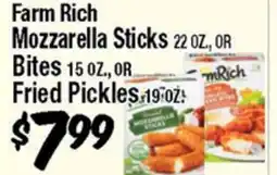 Western Beef Farm Rich Mozzarella Sticks 22 OZ., OR Bites 15 OZ., OR Fried Pickles 19 OZ offer