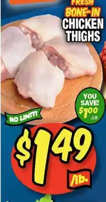 Western Beef FRESH BONE-IN CHICKEN THIGHS offer