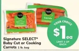 Safeway Signature SELECT Baby Cut or Cooking Carrots offer