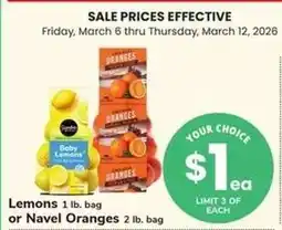 Safeway Lemons or Navel Oranges offer