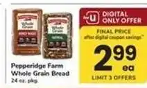 Safeway Pepperidge Farm Whole Grain Bread offer