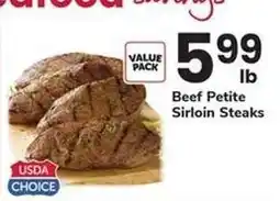 Safeway Beef Petite Sirloin Steaks offer