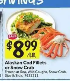 Stop&Shop Alaskan Cod Fillets or Snow Crab offer