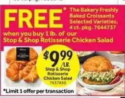 Stop&Shop Stop & Shop Rotisserie Chicken Salad offer