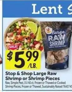 Stop&Shop Stop & Shop Large Raw Shrimp or Shrimp Pieces offer