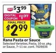 Stop&Shop Rana Pasta or Sauce offer