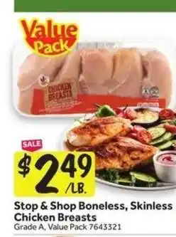 Stop&Shop Stop & Shop Boneless, Skinless Chicken Breasts offer