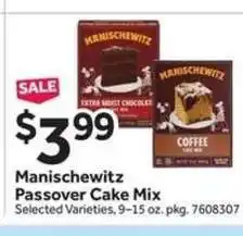 Stop&Shop Manischewitz Passover Cake Mix offer