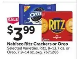 Stop&Shop Nabisco Ritz Crackers or Oreo offer