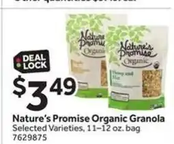 Stop&Shop NATURE'S PROMISE ORGANIC GRANOLA offer