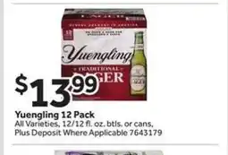 Stop&Shop Yuengling 12 Pack offer