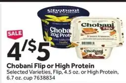 Stop&Shop Chobani Flip or High Protein offer