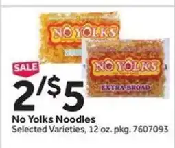 Stop&Shop No Yolks noodles offer