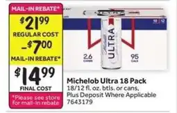 Stop&Shop Michelob Ultra 18 Pack offer