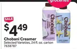 Stop&Shop Chobani Creamer offer
