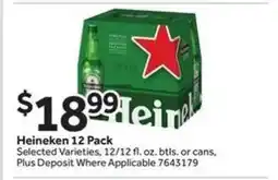 Stop&Shop Heineken 12 Pack offer