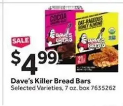 Stop&Shop Dave's Killer Bread Bars offer