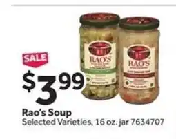 Stop&Shop Rao's Soup offer