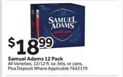 Stop&Shop Samuel Adams 12 Pack offer