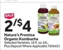 Stop&Shop Nature’s Promise Organic Kombucha offer