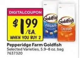 Stop&Shop Pepperidge Farm Goldfish offer