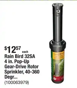 The Home Depot Rain Bird 32SA 4 in. Pop-Up Gear-Drive Rotor Sprinkler, 40-360 Degree Pattern, Adjustable 19-32 ft offer