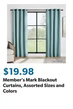 Sam's Club Member's Mark Blackout Curtains, Assorted Sizes and Colors offer