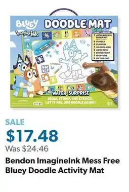 Sam's Club Bendon ImagineInk Mess Free Bluey Doodle Activity Mat offer