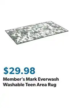 Sam's Club Member's Mark Everwash Washable Teen Area Rug offer