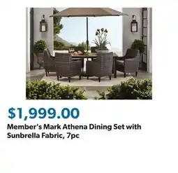 Sam's Club Member's Mark Athena Dining Set with Sunbrella Fabric, 7pc offer