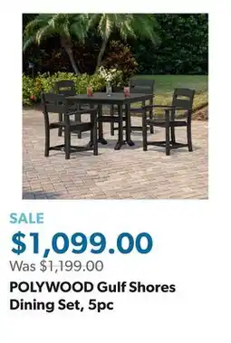 Sam's Club POLYWOOD Gulf Shores Dining Set, 5pc offer