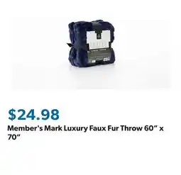 Sam's Club Member's Mark Luxury Faux Fur Throw 60 x 70 offer