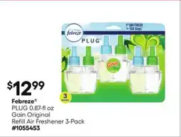 Lowe's PLUG 0.87-fl oz Gain Original Refill Air Freshener 3-Pack offer
