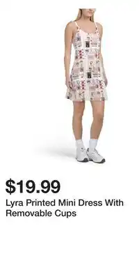 TJ Maxx Lyra Printed Mini Dress With Removable Cups offer