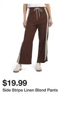 TJ Maxx Side Stripe Linen Blend Pants offer