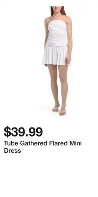 TJ Maxx Tube Gathered Flared Mini Dress offer