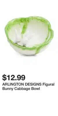 TJ Maxx ARLINGTON DESIGNS Figural Bunny Cabbage Bowl offer