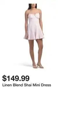 TJ Maxx Linen Blend Shai Mini Dress offer