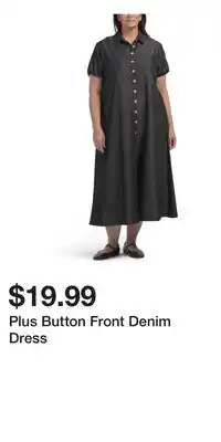 TJ Maxx Plus Button Front Denim Dress offer