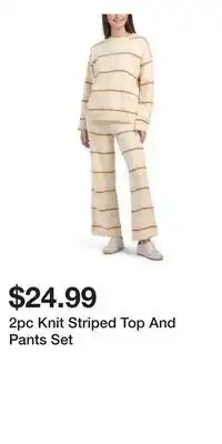 TJ Maxx 2pc Knit Striped Top And Pants Set offer
