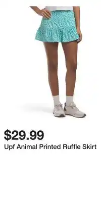 TJ Maxx Upf Animal Printed Ruffle Skirt offer
