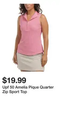 TJ Maxx Upf 50 Amelia Pique Quarter Zip Sport Top offer