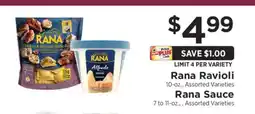 ShopRite Rana Ravioli / Rana Sauce offer