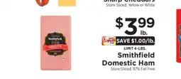 ShopRite Smithfield Domestic Ham offer