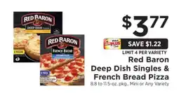 ShopRite Red Baron Deep Dish Singles & French Bread Pizza offer