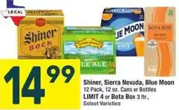 Albertsons Shiner, Sierra Nevada, Blue Moon offer