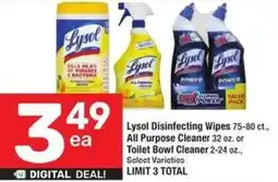 Albertsons Lysol Disinfecting Wipes offer