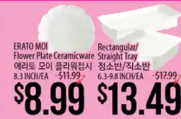 Hmart ERATO MOI Flower Plate Ceramicware, Rectangular/Straight Tray offer