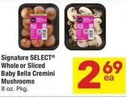Albertsons Signature SELECT Whole or Sliced Baby Bella Cremini Mushrooms offer